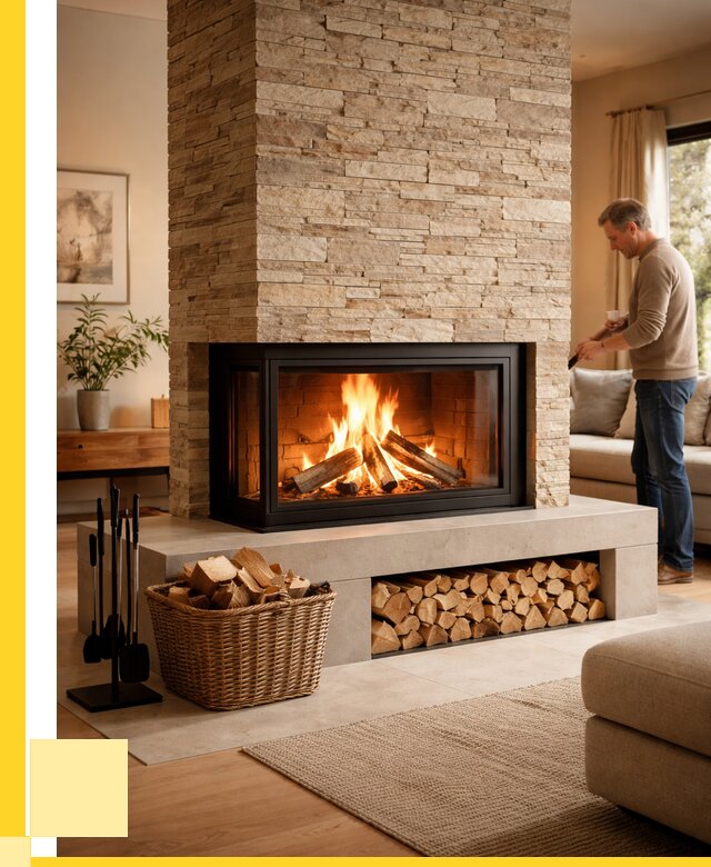 Дровяной камин под ключ в Бугуруслане от 203800 р. | ЭриданБгр