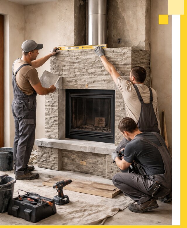 Профессиональный монтаж каминов под ключ в Бугуруслане для дома