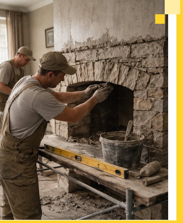 Изготовление каминов под ключ в Бугуруслане, монтаж и отделка