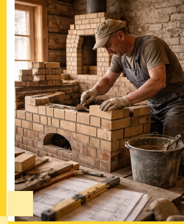 Кладка печей из кирпича в Бугуруслане цены от 30570 р. - ЭриданБгр