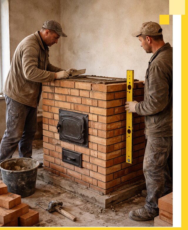 Отопительные печи под ключ в Бугуруслане, установка и сборка