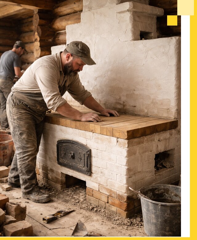 Проектирование и установка русской печи с лежанкой в Бугуруслане