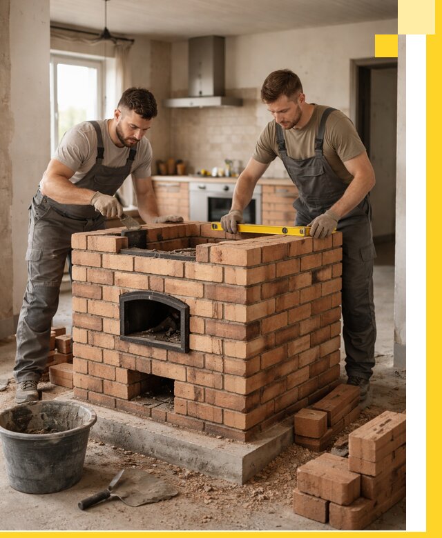 Установка и монтаж печей в частном доме в Бугуруслане под ключ