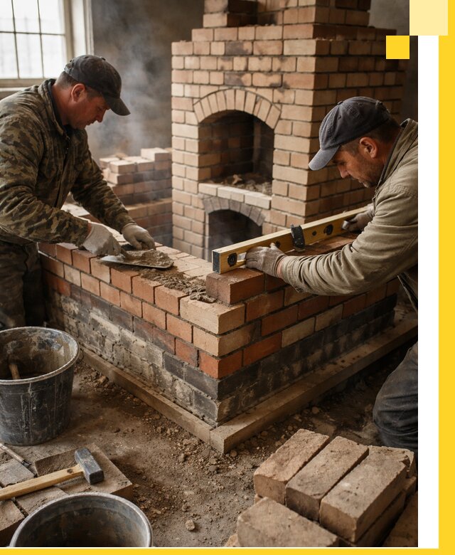 Изготовление и монтаж печей и каминов из кирпича в Бугуруслане