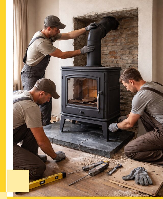 Монтаж печи камина в частном доме в Бугуруслане от 25475 р. | ЭриданБгр