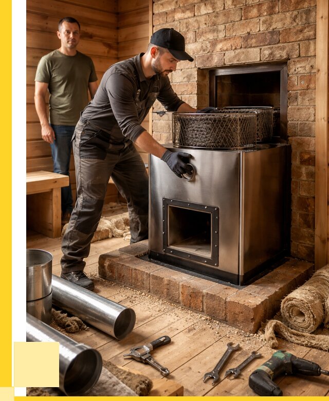 Монтаж банных печей под ключ в Бугуруслане от 18342 р., ЭриданБгр