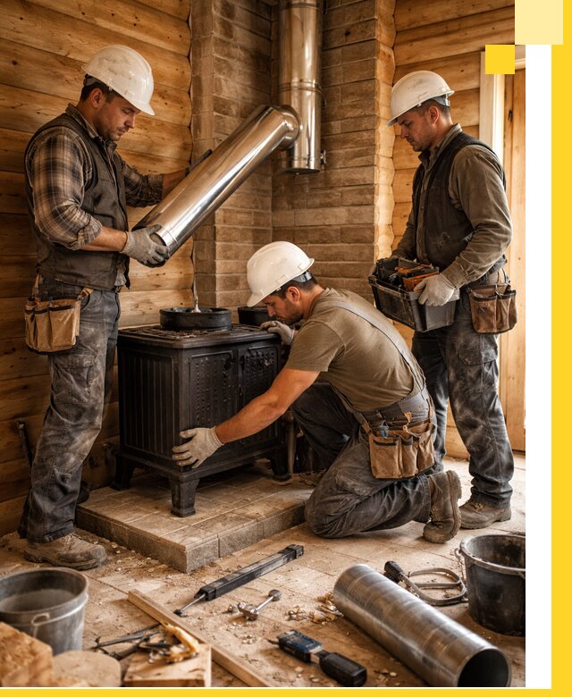 Профессиональный монтаж банных печей и дымоходов в Бугуруслане