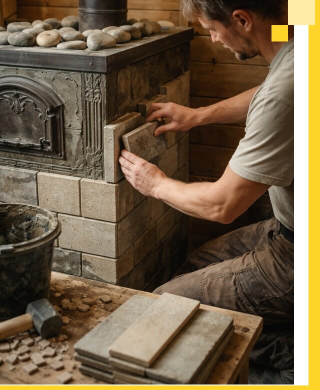 Облицовка банных печей в Бугуруслане профессиональная отделка