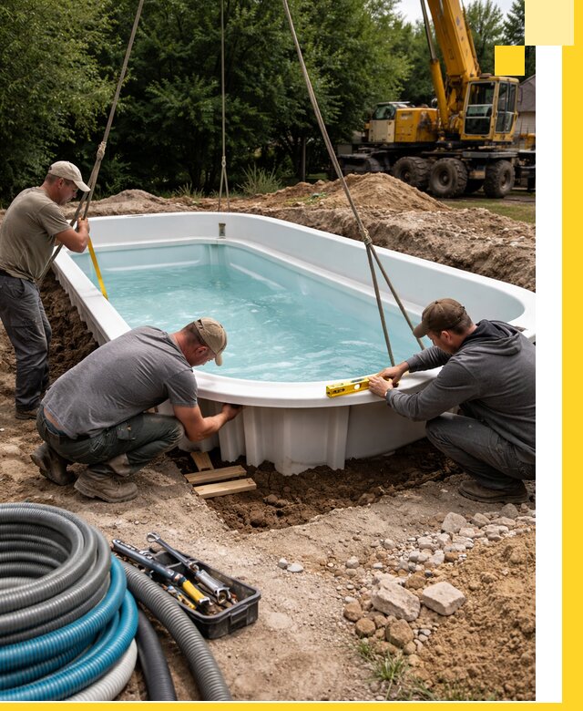 Установка и монтаж композитных бассейнов под ключ в Бугуруслане