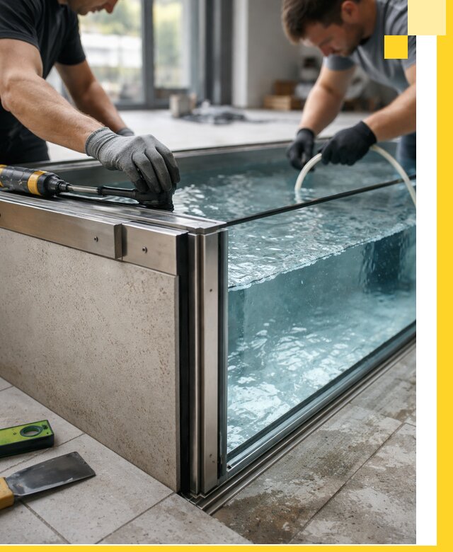 Проектирование и монтаж стеклянных бассейнов в Бугуруслане