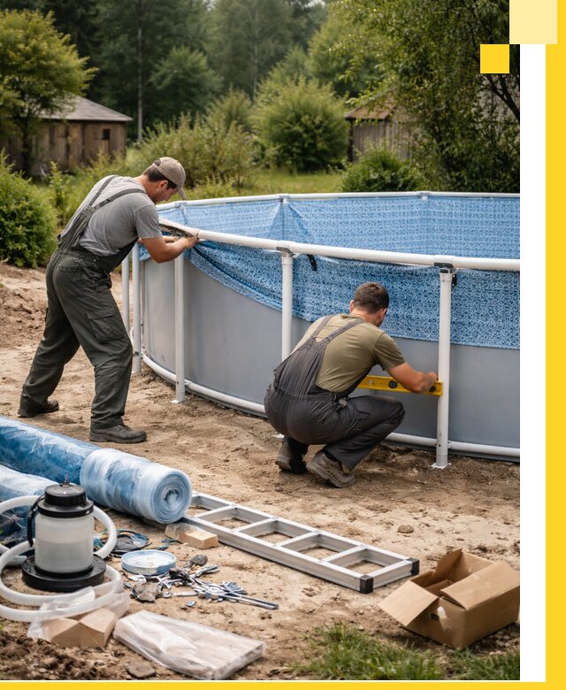 Установка и монтаж каркасных бассейнов в Бугуруслане под ключ