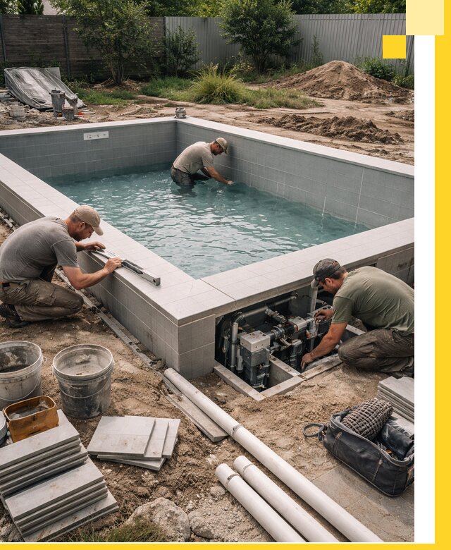 Строительство и монтаж бассейнов для дачи под ключ в Бугуруслане