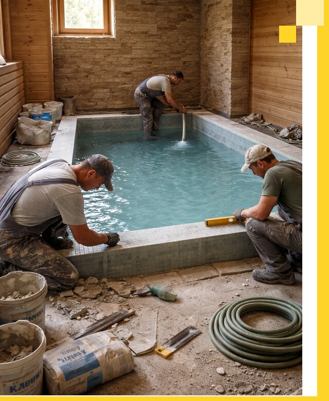 Проектирование и строительство бассейнов для бани в Бугуруслане