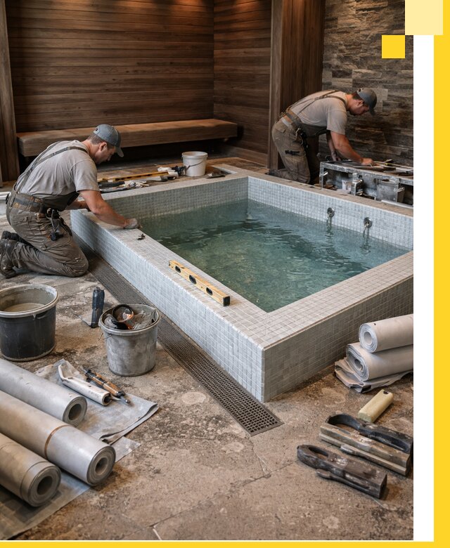 Установка и строительство бассейнов для сауны в Бугуруслане