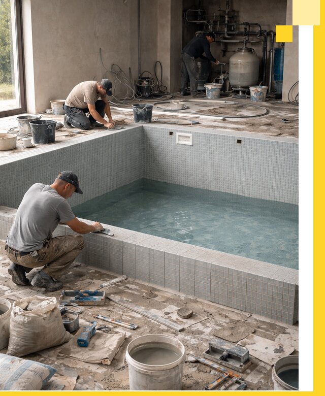 Строительство и монтаж бассейнов в помещении в Бугуруслане