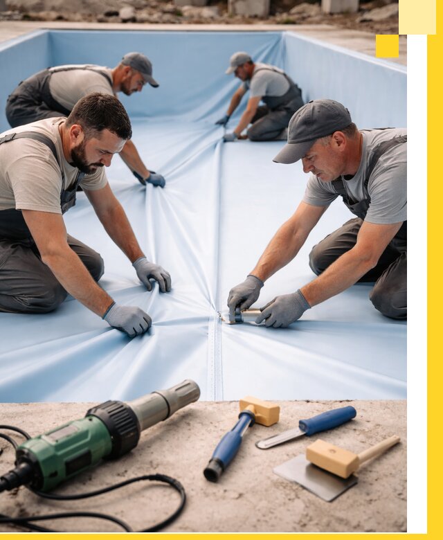 ПВХ пленка для бассейнов с монтажом и гарантией в Бугуруслане