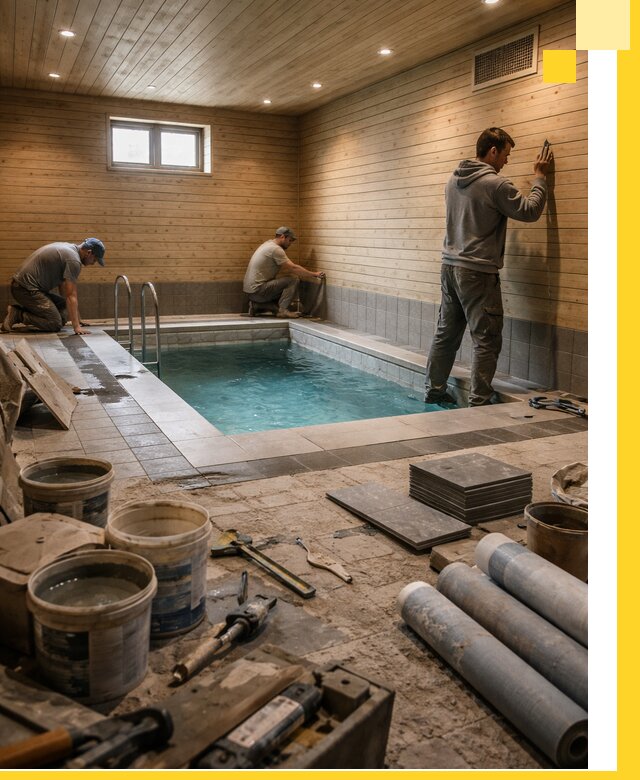 Строительство бани с бассейном и сауной под ключ в Бугуруслане