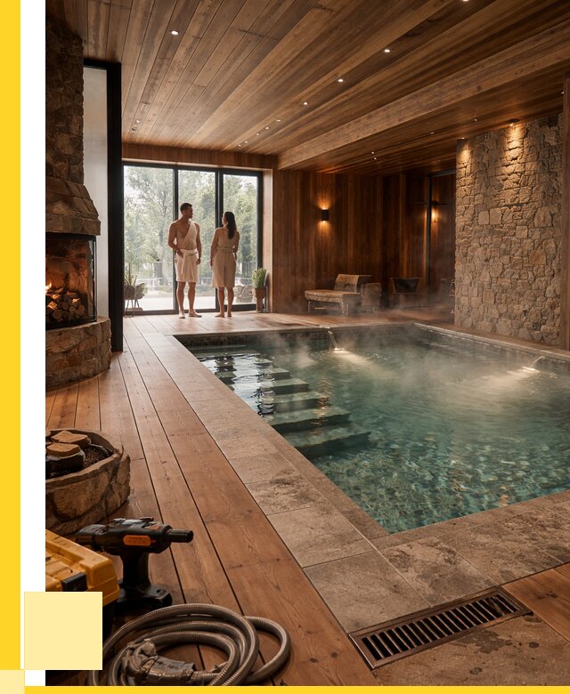 Проекты бань с бассейном под ключ в Бугуруслане от 76425 р., ЭриданБгр