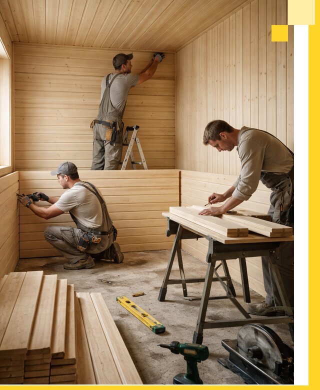 Обшивка саун в Бугуруслане из натуральной древесины под ключ