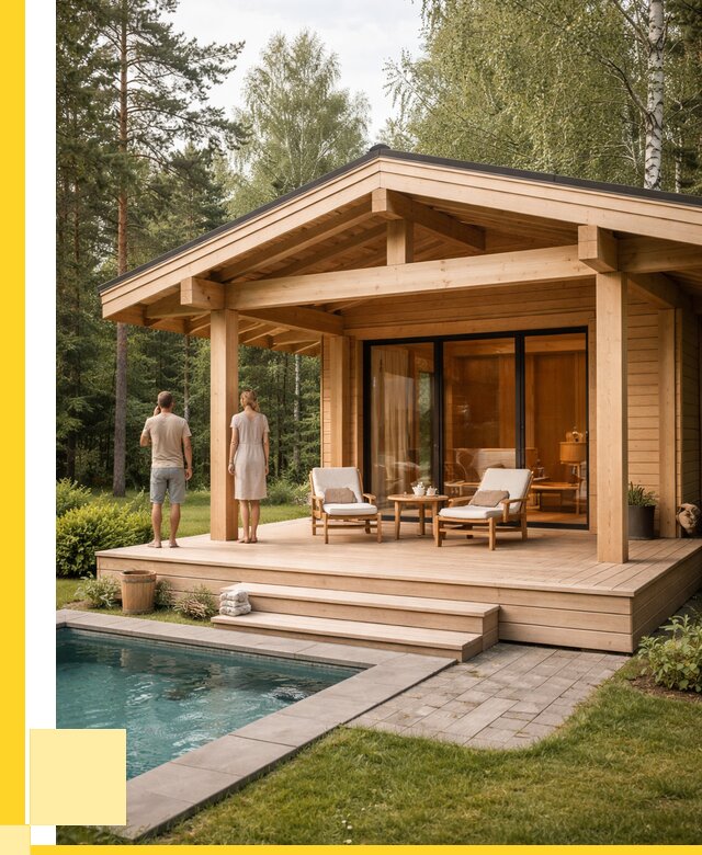 Бани с террасой под ключ в Бугуруслане от 611400 р. | ЭриданБгр