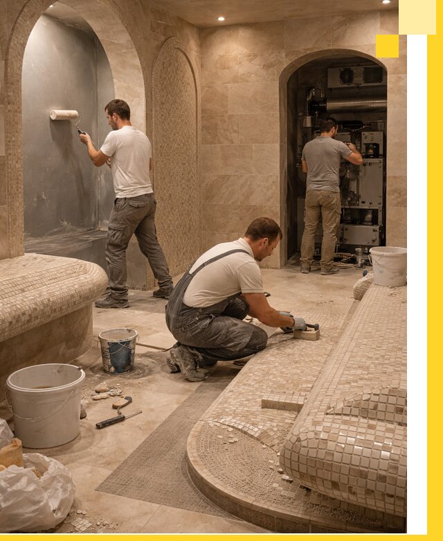 Строительство бани с хамамом и бассейном под ключ в Бугуруслане