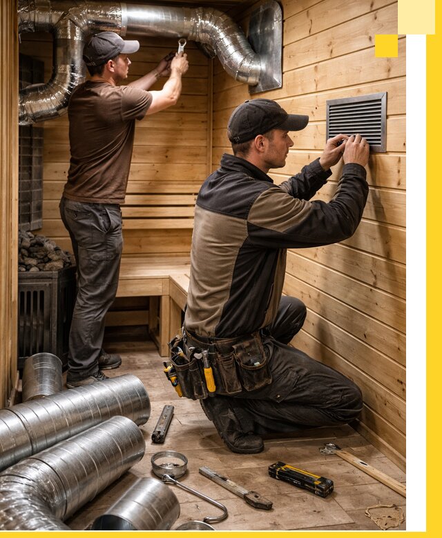 Проектирование и монтаж вентиляции бани в Бугуруслане под ключ