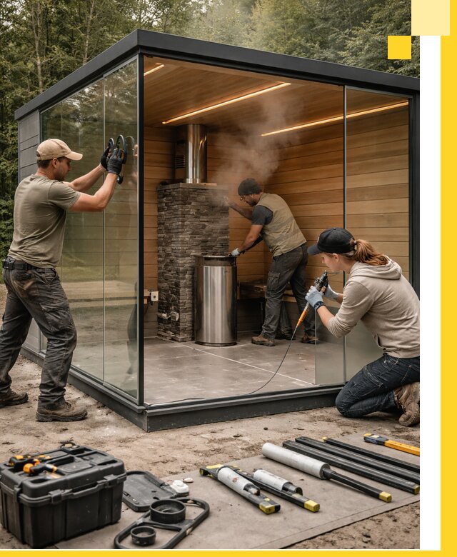 Проектирование и строительство стеклянных бань в Бугуруслане