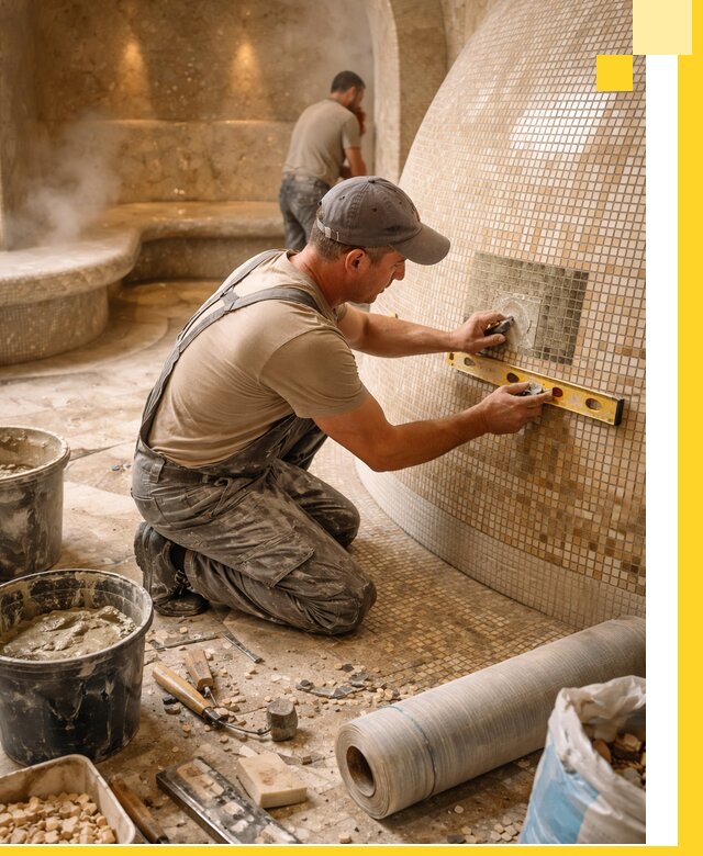 Хамам под ключ в Бугуруслане: проектирование, строительство, отделка