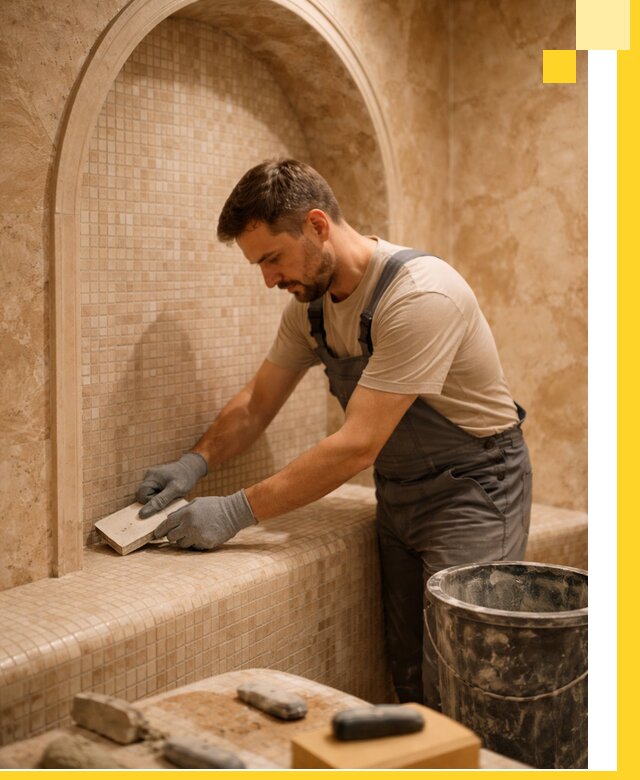 Профессиональная отделка хамамов с мозаикой под ключ в Бугуруслане