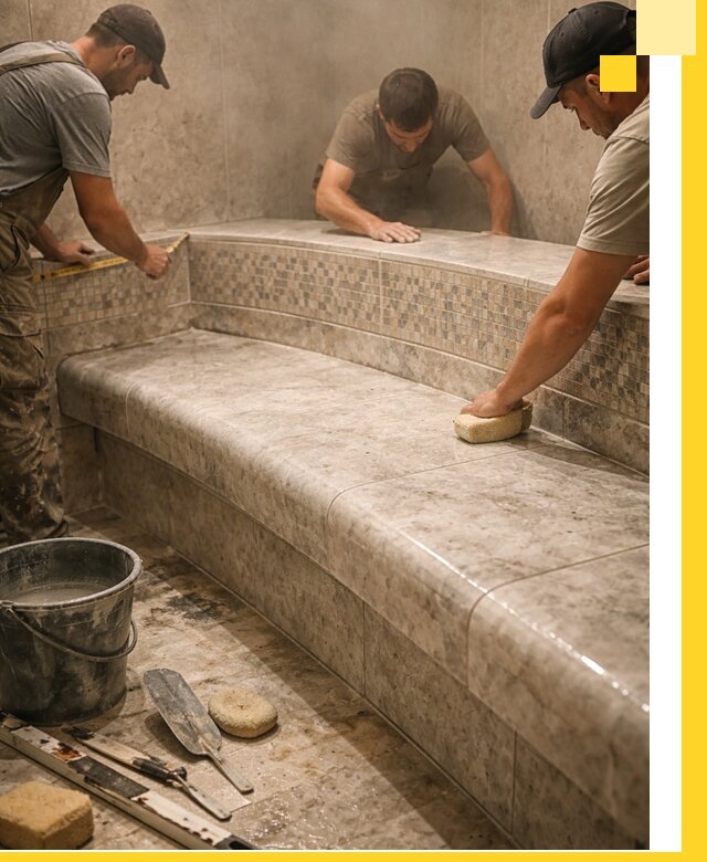 Изготовление и установка сидений для хамама в Бугуруслане